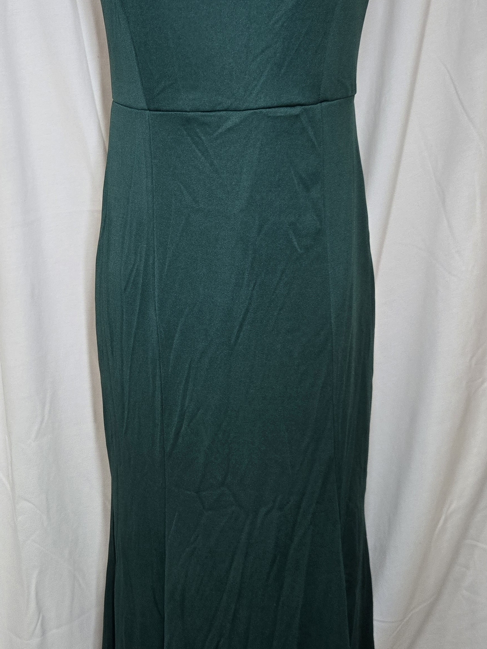 Forest Green Fitted Maxi Dress - Picture 2 of 8